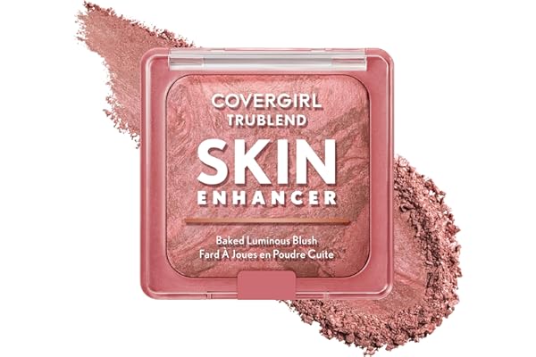 CoverGirl TruBlend Skin Enhancer Baked Luminous Blush, Luminous Finish, With Hyaluronic Acid & White Rose Extract, Blends Sea
