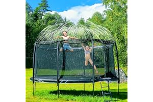 AOYOO Trampoline Sprinkler, Outdoor Trampoline Water Sprinkler, Trampoline Spray Waterpark for Kids, Trampoline Sprinkler Waterpark Summer Toys for Water Play, and Summer Fun for Boys Girls (39.3 FT)