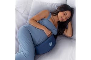 Pharmedoc Cooling Pregnancy Pillows for Sleeping Wedge Pillow, Maternity Pillow,Belly Wedge Memory Foam, Pregnancy Must Haves, New Mom Gifts for Women, Cooling Cover Navy