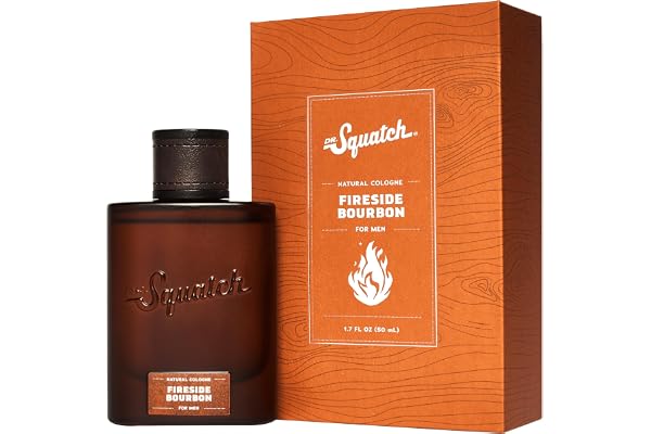 Dr. Squatch Men's Cologne Fireside Bourbon - Natural Origin Fragrance - Manly Fragrance of Cedarwood, Clove, and Patchouli -