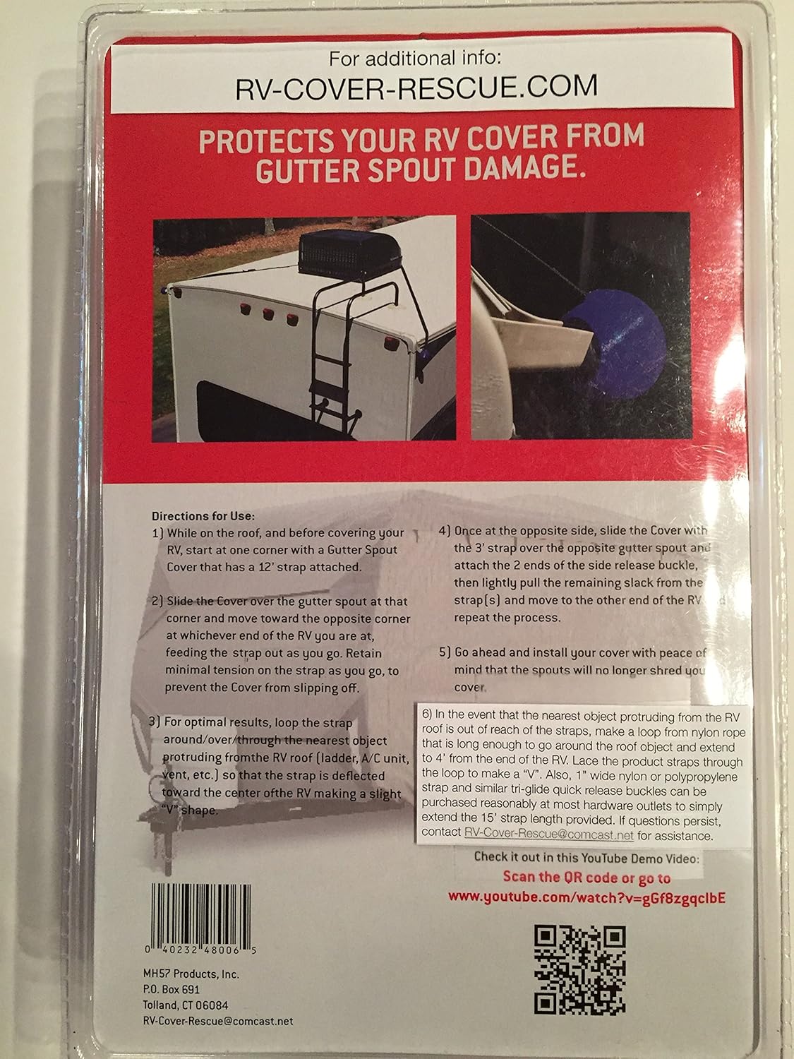 RV Cover Rescue | RV Gutter Spout Cover System | Protects Your RV Cover From Gutter Spout Damage: Automotive