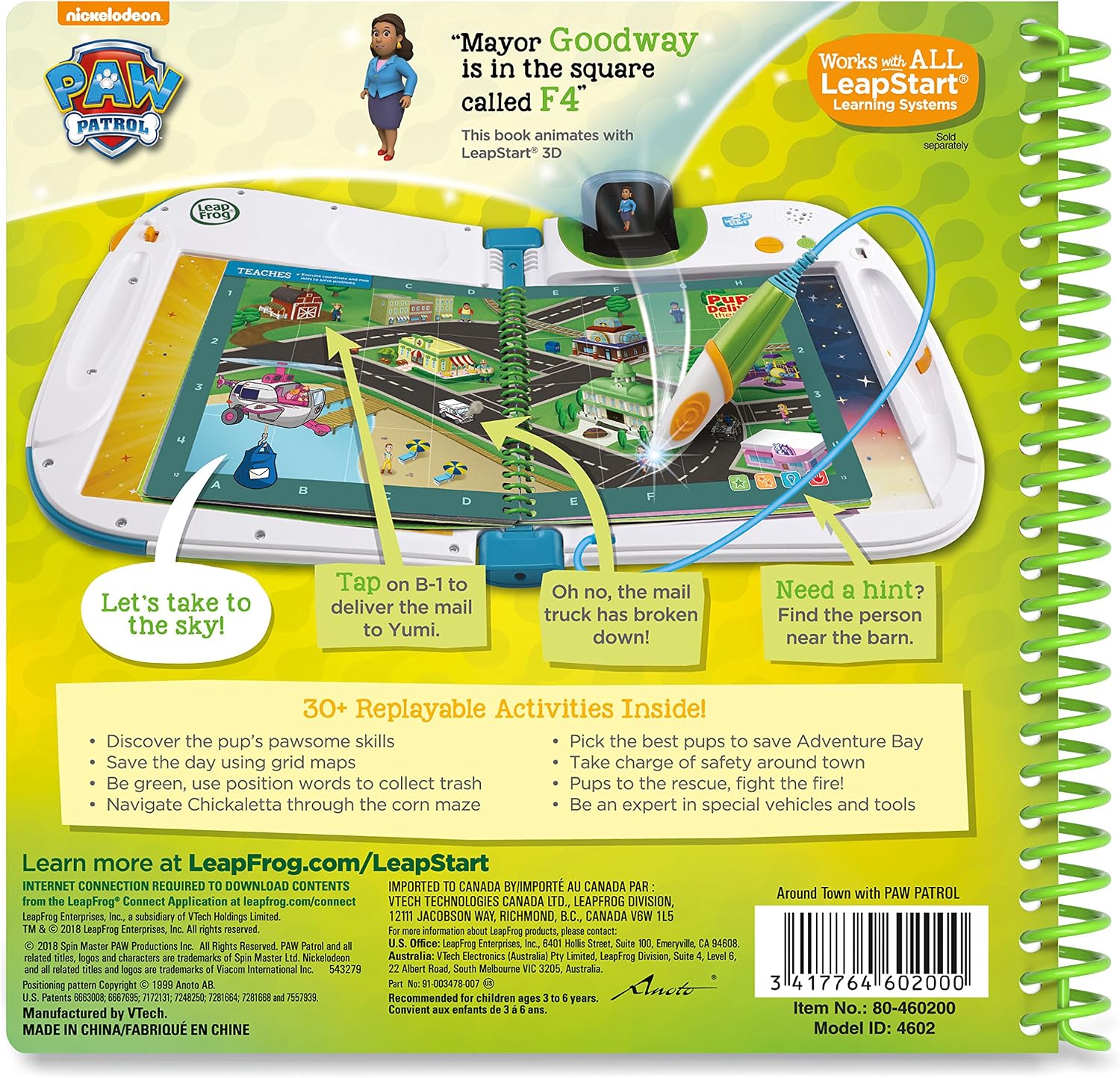 LeapFrog LeapStart 3D Around Town with PAW Patrol Book, Level 2, English Version - Image 4