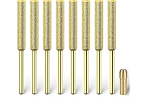EzzDoo Titanium Coated Chainsaw Sharpener Bits, High Hardness Sharpening Wheels for Electric Chain Saw Sharpeners & Rotary To
