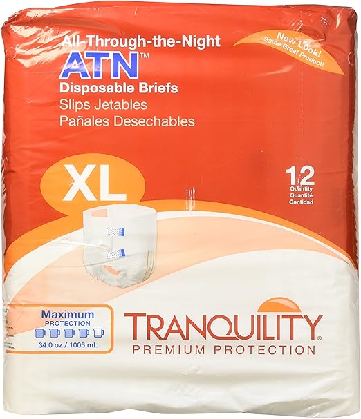 Tranquility ATN (AllThroughtheNight) Adult Disposable Briefs XL