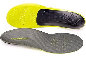 Superfeet Run Support Low Arch (Carbon) - Trim-To-Fit Unisex Carbon Fiber & Foam Shoe Inserts for Tight Athletic Shoes - Professional Grade - 9.5-11 Men / 10.5-12 Women
