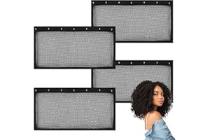 CRUIFU Lock Curly Hair Stretcher and Length Maintainer - Prevent Shrinkage with No-Heat Styling Net for An Elongated Look (13IN*4PCS)