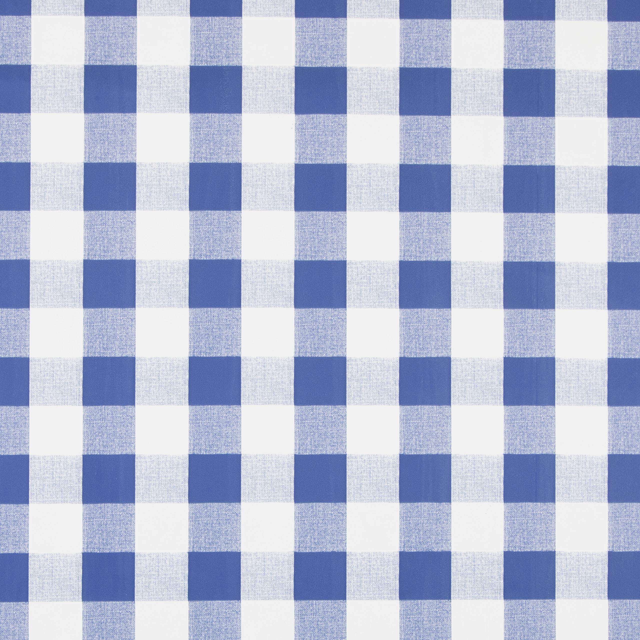 Jolee Fabrics Gingham Check Wipe Clean PVC Vinyl Tablecloth (Blue and White Gingham Check, 140cm Diameter Round)