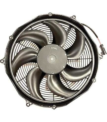 Spal 30102049 16-Inch High Performance Puller Fan | Curved Blade, 12V, Use With 30A Fuse