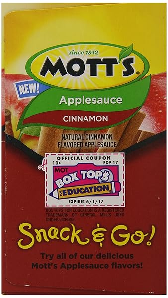 MOTT’S SNACK AND GO APPLESAUCE POUCHES, CINNAMON, 3.2 OUNCE (BOX OF 12 POUCHES)