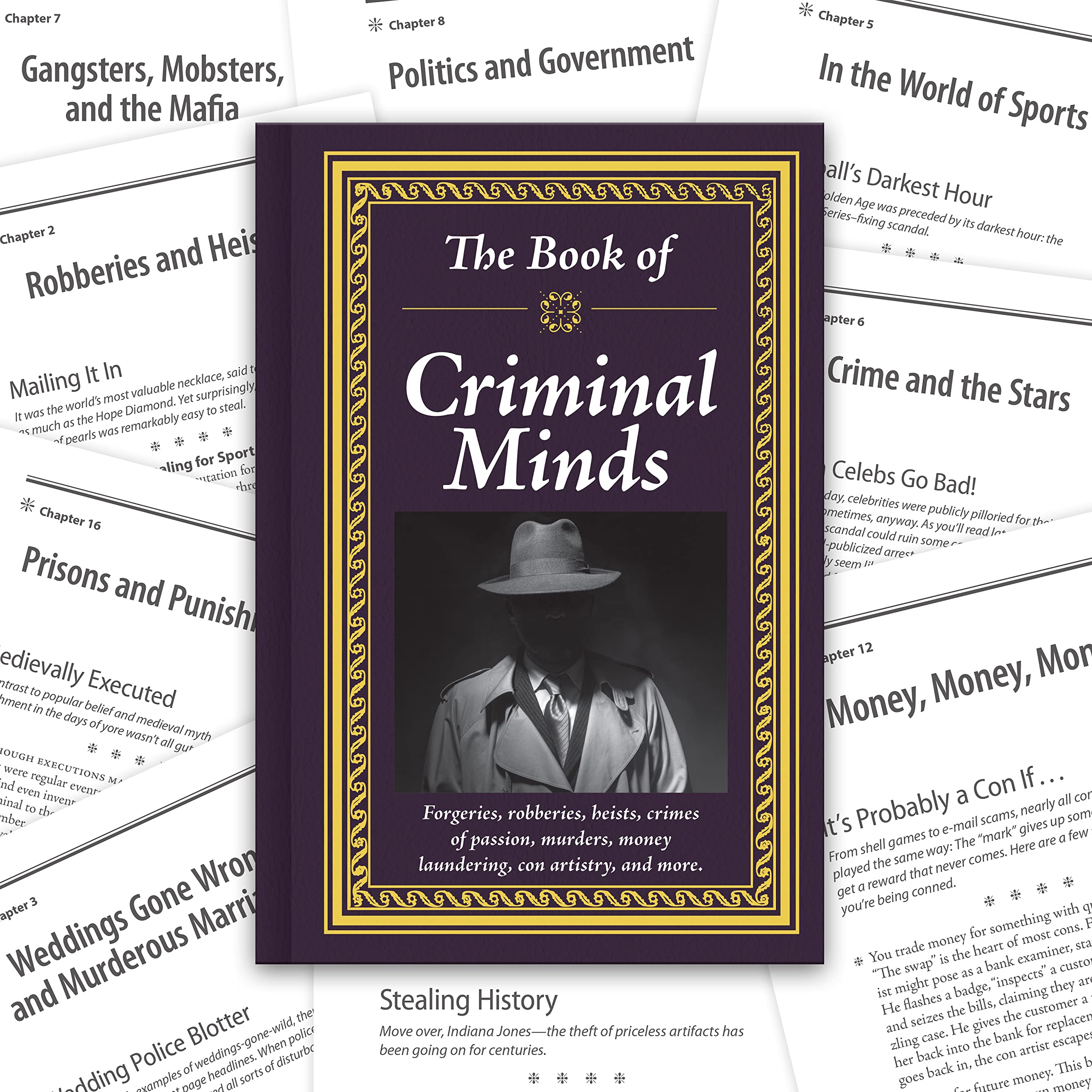 The Book of Criminal Minds: Forgeries, Robberies, Heists, Crimes of Passion, Murders, Money Laundering, Con Artistry, and More