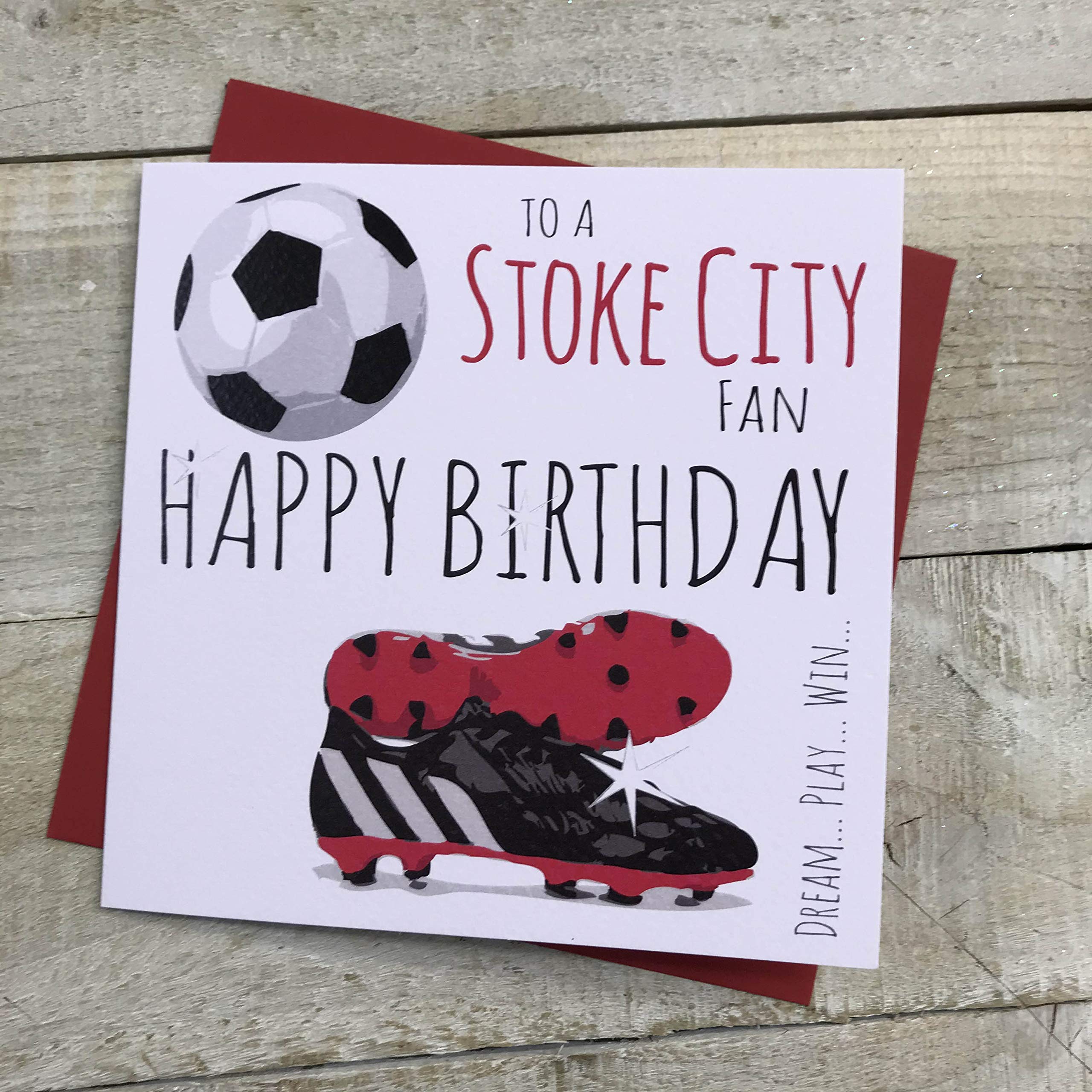 Stoke City Potters FC Football Club Birthday Card - by WHITE COTTON CARDS - 62