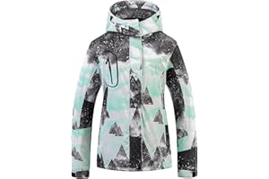 CREATMO US Women's Mountain Waterproof Ski Jacket Windproof Snowboarding Jacket Warm Winter Coat Raincoat