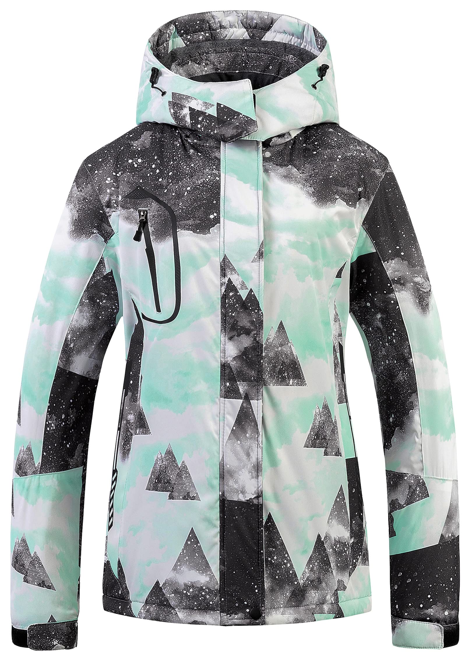 Photo 1 of CREATMO US Womens Ski Jackets Winter Coat Skiing Snowboarding Fleece Hood Mountain Snow L