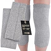 SENIOR ICARE Elastic Cotton Knee Warmers, Knee Sleeves for Men and Women - Circulation Support and Joint Pain Relief, Arthritis Aid, One Pair, Made in Japan