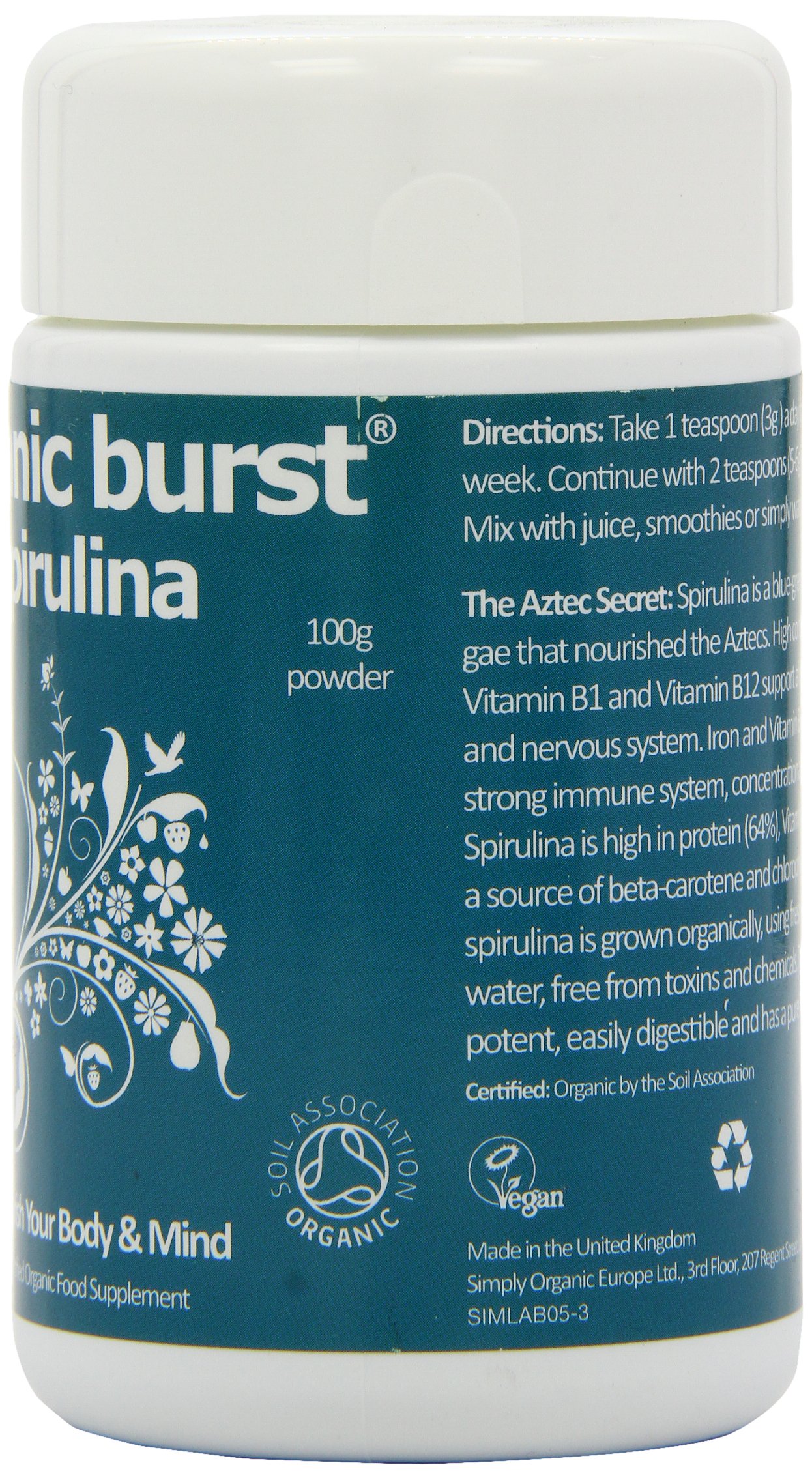 Organic Burst Spirulina Powder 100g Buy Online in UAE. Hpc Products