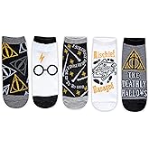 Harry Potter Juniors/Womens 5 Pack Ankle Socks Shoe Size 4-10