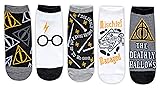 Harry Potter Juniors/Womens 5 Pack Ankle Socks Shoe