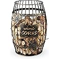 True Display Wine Kitchen, Barrel Cage Holder Collector Decorative Vino Cork Storage Box Container Gift, Set of 1, Brown