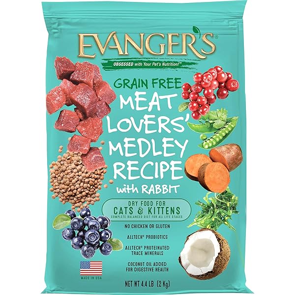 EVANGER’S GRAIN-FREE MEAT LOVER’S MEDLEY WITH RABBIT DRY...