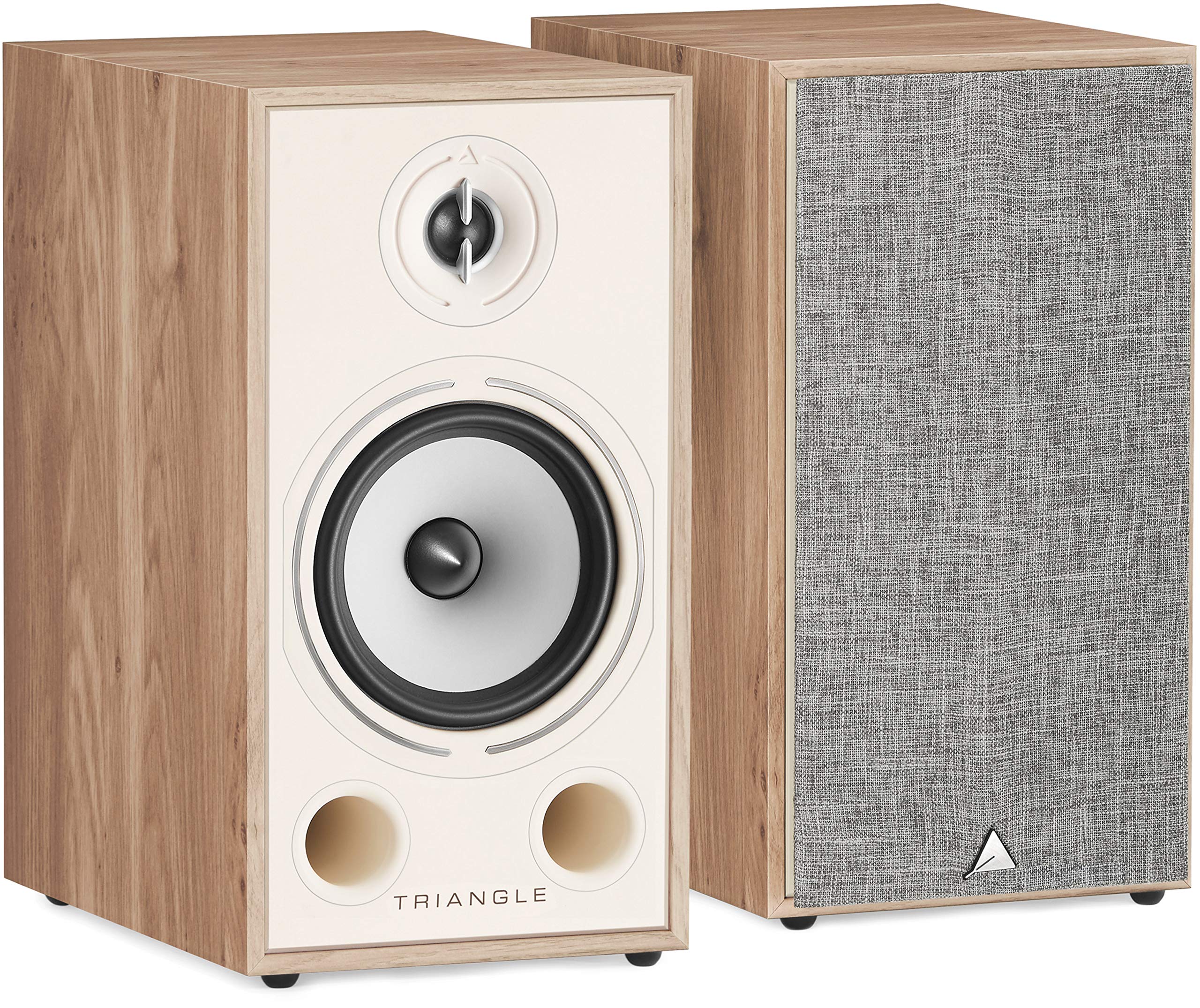 Triangle - BOREA BR03 Hi-Fi Bookshelf Speakers - Power handling 100W - Output 90 dB/W/m - Versatile Music and Home Cinema - 206 x 380 x 314 mm - Light Oak (Pair)