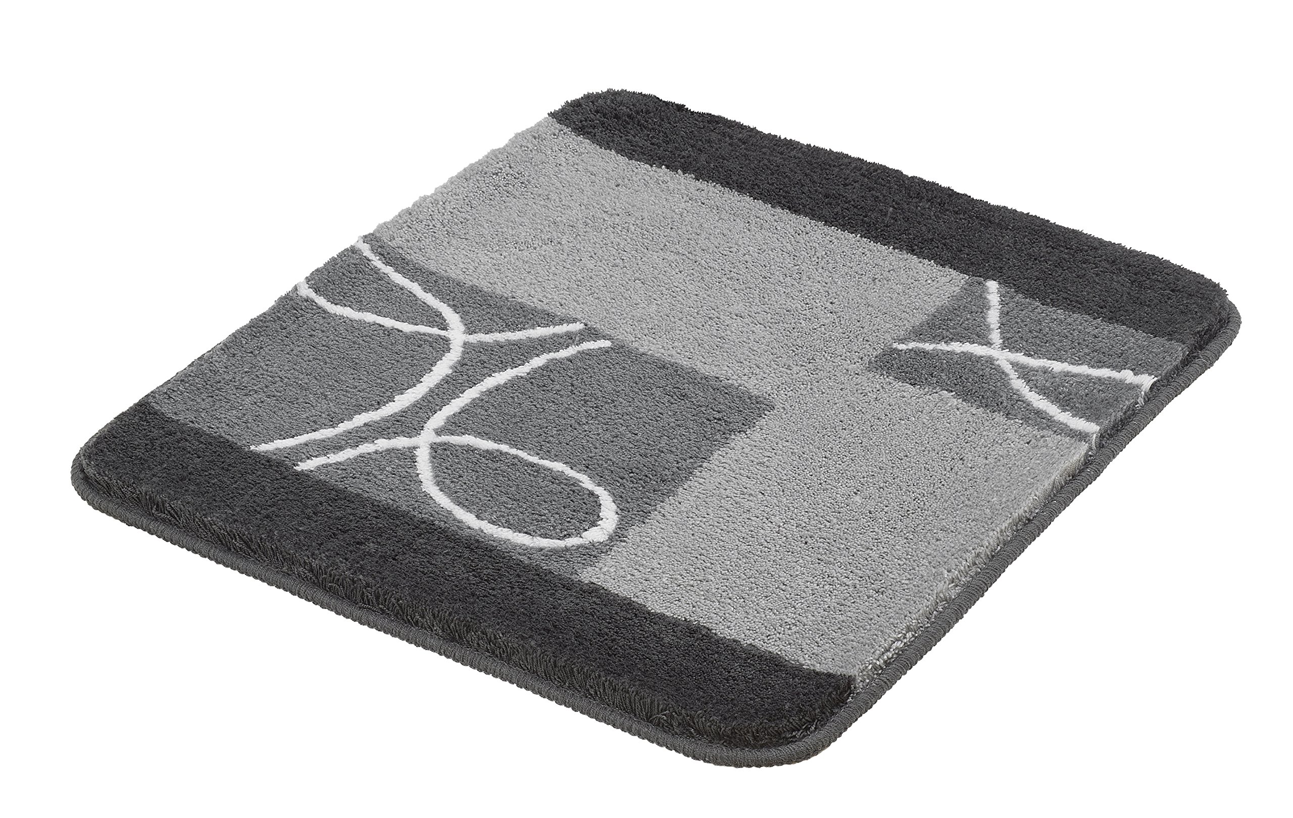 Meusch Curly 2671905331 Slate-Coloured Bath Mat 55 x 65 cm