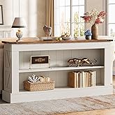 Tribesigns 63-Inch Long Console Table for Entryway, Narrow Long Entry Table with Shelves for Living Room, Farmhouse Sofa Cons