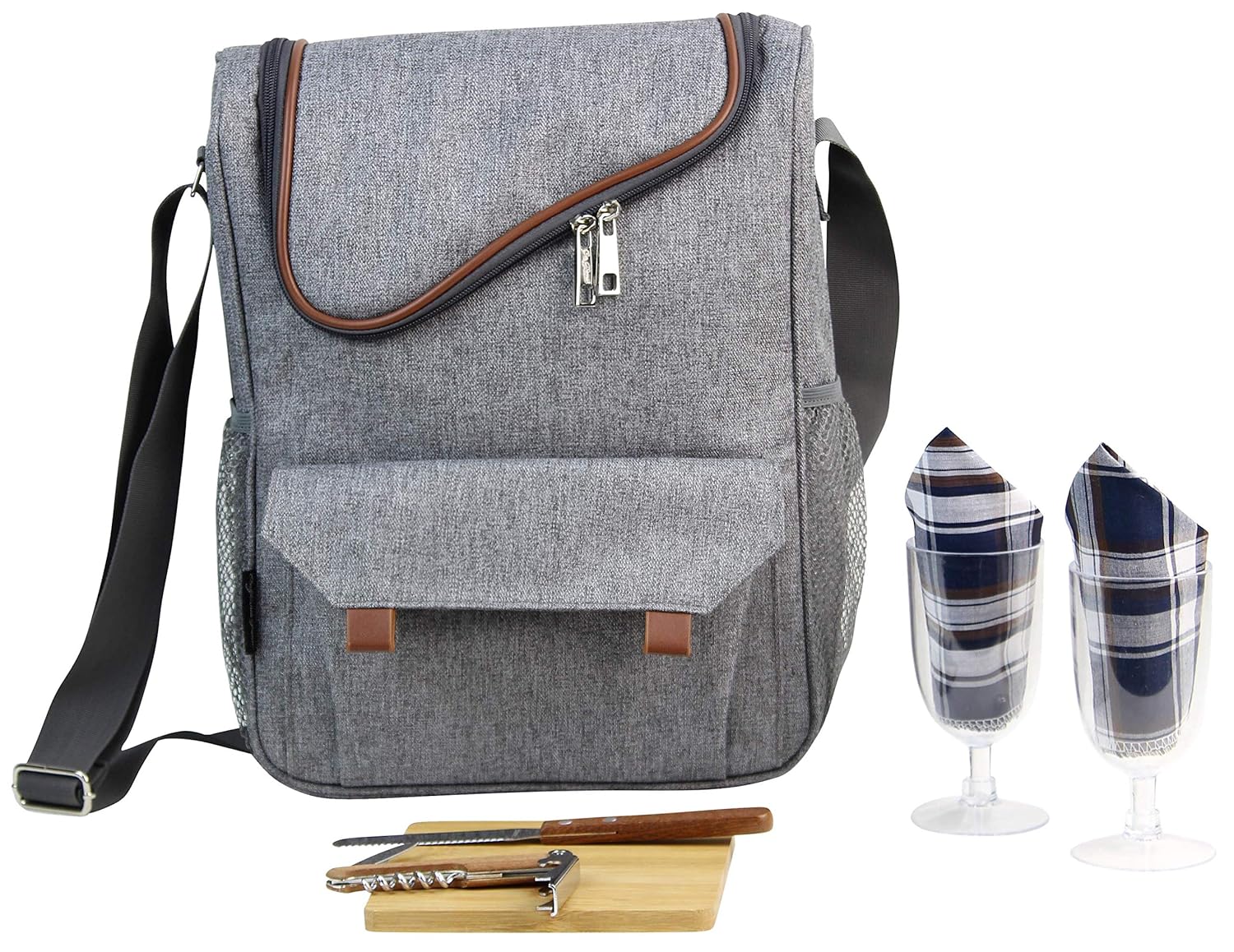 Insulated Wine Tote Bag with Handle and Shoulder Strap Wine Bottle