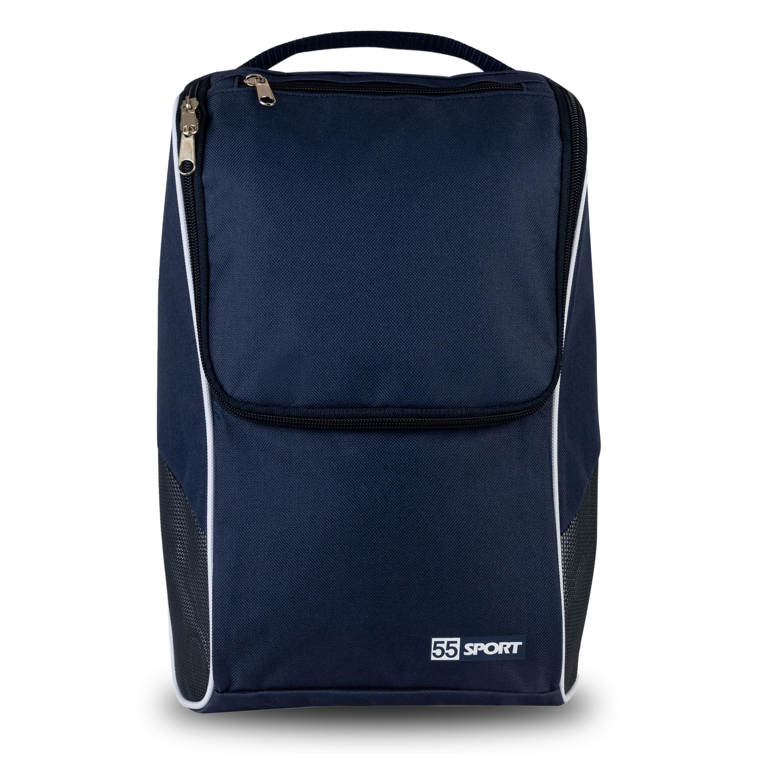 55 Sport Pro Ventilated Football Boot and Shoe Bag with Zipped Pocket - Navy