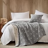 Woolrich Luxury Polyester Throw - Cabin Lifestyle, Moose Design All Season, Lightweight and Breathable Cozy Bedding Layer Throws for Couch Sofa, 50" W x 70" L, Gray