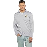 Vantage Apparel Men's Collegiate Micro Mesh Performance Gray 1/4 Zip Pullover, Missouri Tigers, Gray, X-Large