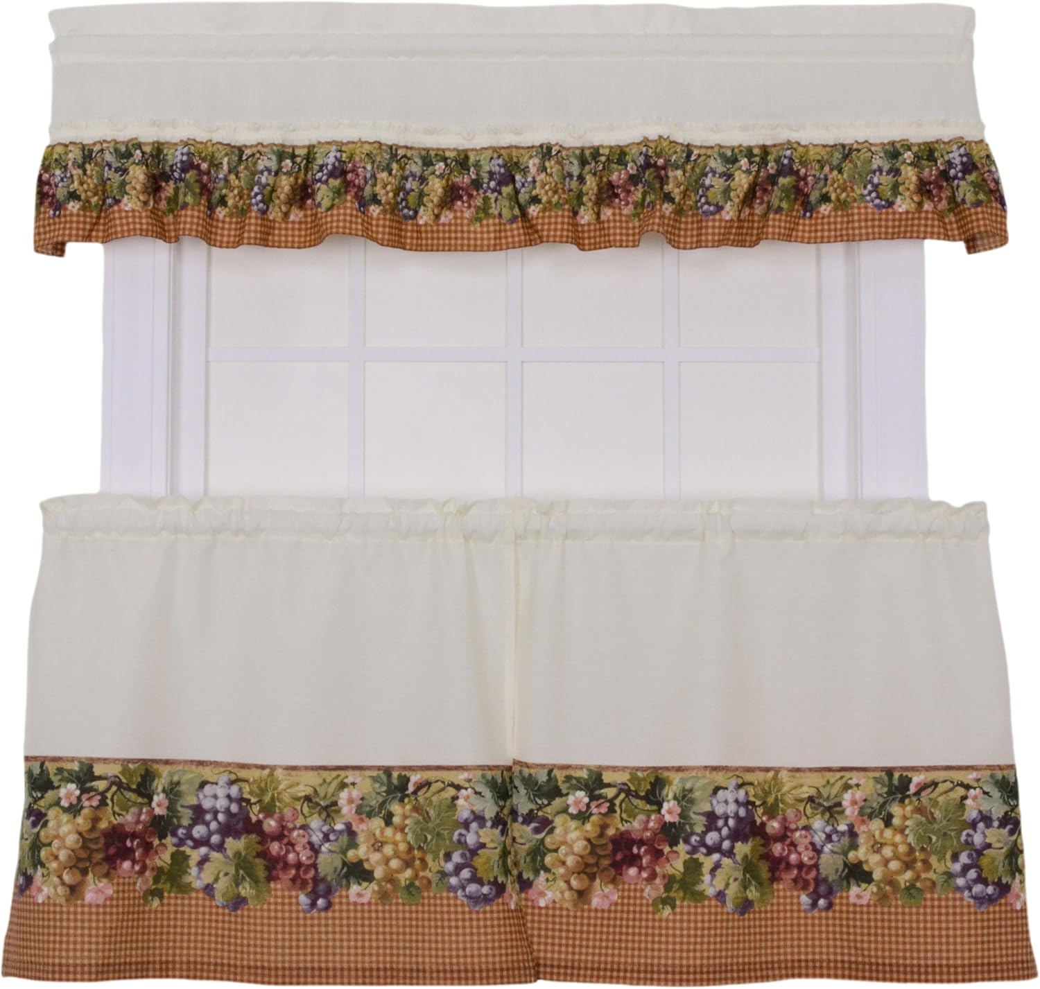 Amazon Com Ellis Curtain Kitchen Collection Tuscan Hills Grapes