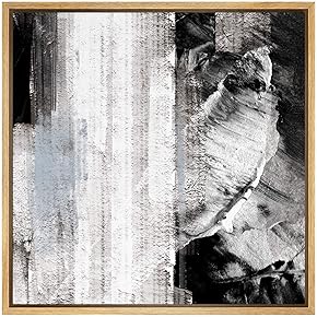 SIGNWIN Framed Canvas Wall Art Black and White...