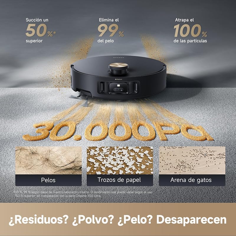 Aqua10 Roller, Robot Aspirador con Mopa AquaRoll, Succión 30.000 Pa