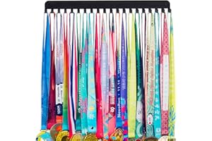 Goutoports Medal Holder Display Hanger - She Believed She Could She Did - Personalized Medal Wall Hanger for Sport Race Runner Sturdy Black Steel Metal Over 60 Medals Easy to Install