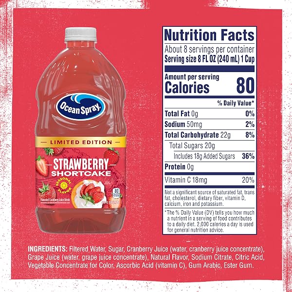 OCEAN SPRAY® STRAWBERRY SHORTCAKE JUICE DRINK, 60 FL OZ BOTTLE (PACK OF 1)