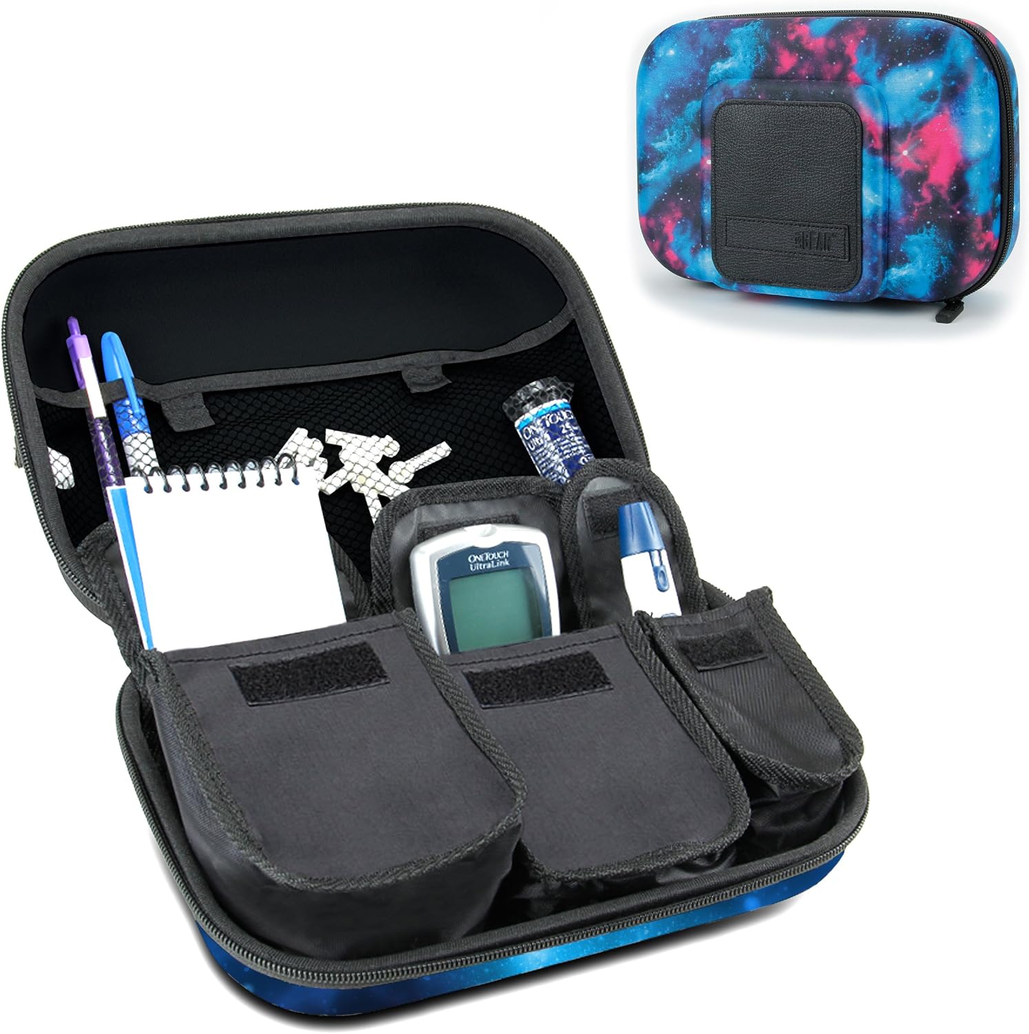 USA Gear Diabetic Supplies Travel Case Organizer for Blood Glucose Monitoring Systems Syringes, Pens