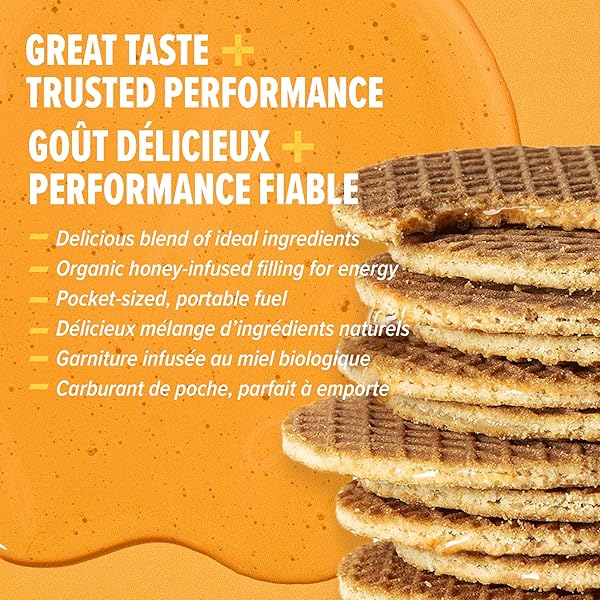 HONEY STINGER ORGANIC HONEY WAFFLES 12 COUNT, 1.06 OZ