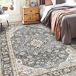 HILORUUG Washable Area Rug - 6x9 Bedroom Living