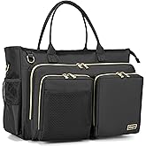 Rabjen Nurse Utility Tote Bag, Laptop Travel Bag for Work Home Care Nurse for adults