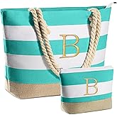 YOOLIFE Beach Bags for Women - Travel Canvas Beach Tote, Pool Waterproof Bag, Travel Essentials, Gifts for Women Birthday