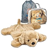 FRIENDLY CUDDLE Weighted Lap Blanket for Kids & Adults – Kids Weighted Blanket – ASD, Sensory Processing Weighted Stuffed Animals Dog Toy – Microwavable Weighted Lap Pad for Kids, 5 Lbs.