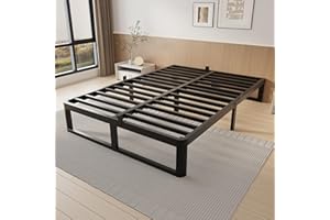 VYM 12 Inch Full Bed Frame, Platform Bed Frames with Metal Gaskets, Anti-Slip Mattress Stopper, No Box Spring Needed, Heavy D