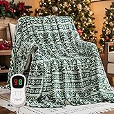 Homemate Heated Blanket Electric Full Size - 72“x84“ Heating Blanket with 10 Fast Heat Levels 8 Hours Auto Off Ultra Soft Cozy Flannel Over-Heated Protection ETL Certification Keep Warming in Home