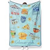 Jay Franco Plush Throw Blanket – 46" x 60" Inch Kids Soft & Cozy Fleece Throw for Bedroom & Couch Décor, Official Licensed Product, Teal - Gilmore Girls