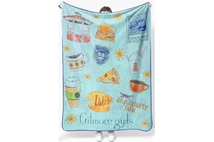 Jay Franco Plush Throw Blanket – 46" x 60" Inch Soft & Cozy Fleece Throw for Bedroom & Couch Décor, Official Licensed Product, Teal - Gilmore Girls