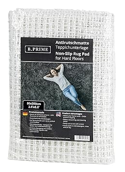 B.PRIME 80x200cm Antirutschmatte Universal I Teppichunterlage I Teppichunterleger I Teppichunterlage I Rutschschutz für Teppi