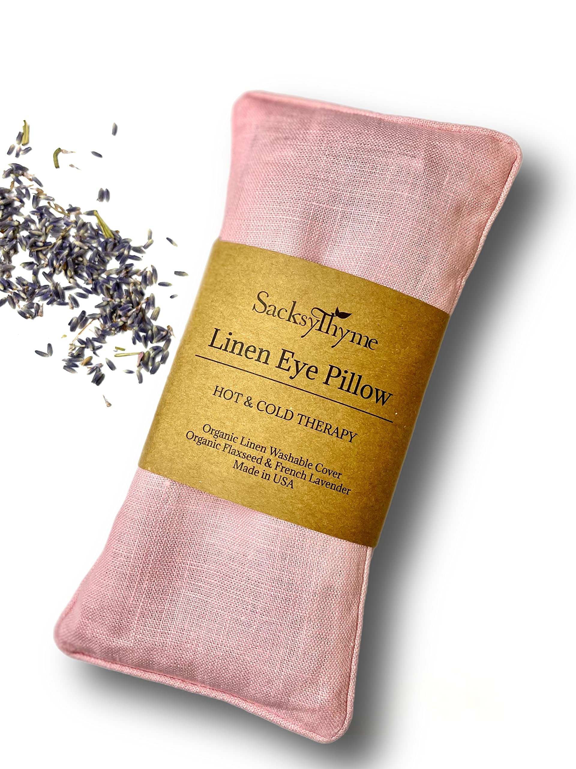 Sacksy Thyme Organic Linen Eye Pillow - Lavender