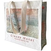 SENSWEALD Canvas Tote Bag For Women With Zipper, Durable Portable Reusable Tote Canvas Bag, Tote Bag Aesthetic