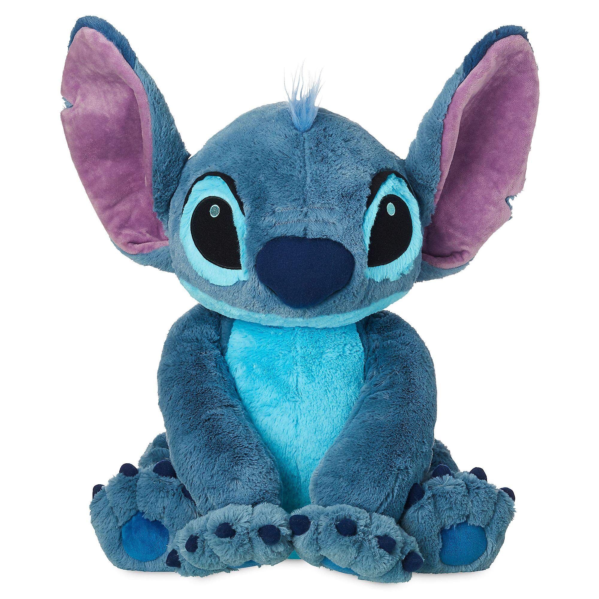 Disney Store Stitch Large Soft Plush Toy, Lilo and Stitch, 42cm/16”, Cuddly Character, Soft Feel Fabric with Embroidered Details and Fluffy Tuft of Hair, Suitable for All Ages