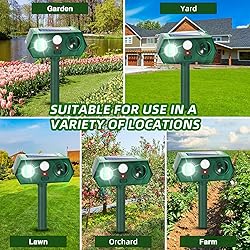 4 Pack Solar Animal Repellent Ultrasonic Cat